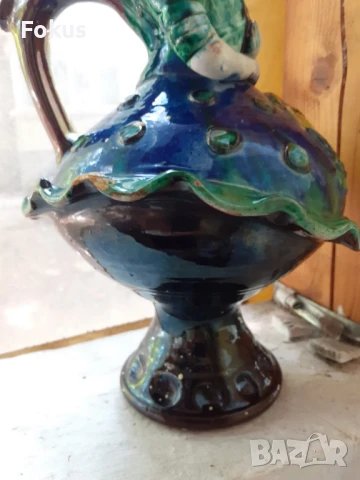 Стара българска троянска керамика стомна делва крондир, снимка 5 - Антикварни и старинни предмети - 51276556