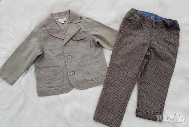 Детско сако и панталон H&М 12-18 месеца, снимка 1 - Комплекти за бебе - 38949760
