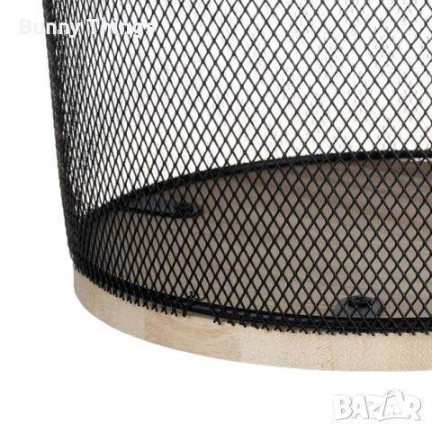 Метален кош за отпадъци с дървена основа, Ø23.5x26см - 8.5 литра, снимка 2 - Ученически пособия, канцеларски материали - 53409806