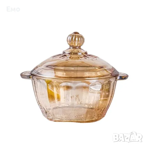 Изискана стъклена бонбониера практично и красиво съхранение - 1.5 литра , снимка 9 - Други - 48457264