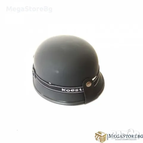 Ретро каска с очила тип немска - черен мат, снимка 3 - Аксесоари и консумативи - 47849183