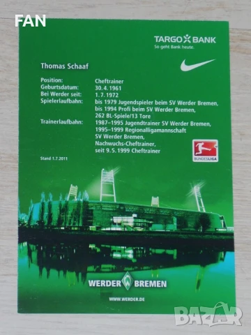 Вердер Бремен ОРИГИНАЛНИ футболни картички с автентични автографи от сезон 2011/12, снимка 8 - Фен артикули - 50487763