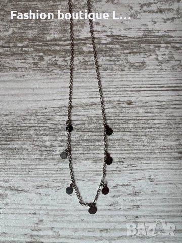 Сребристо синджирче с пендарчета и сърце на закопчалката ❤️, снимка 4 - Колиета, медальони, синджири - 52378236