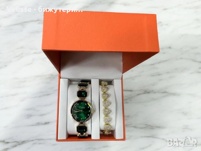 Разкошни дамски комплекти – часовник и гривна , снимка 2 - Бижутерийни комплекти - 52922092
