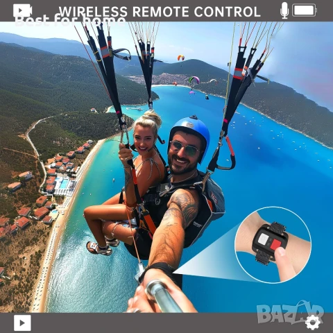 4K 30MP водоустойчива екшън камера с  WiFi дистанционно управление, снимка 6 - Камери - 51037171