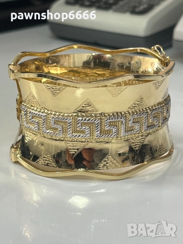 Златна гривна 14 карата , снимка 6 - Гривни - 51888023