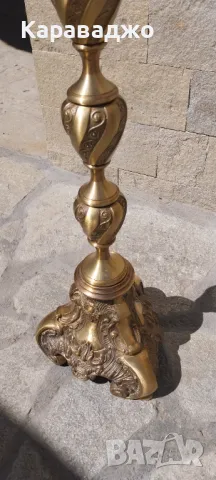 Масивен Бронзов Лампион, снимка 2 - Лампиони - 50425905