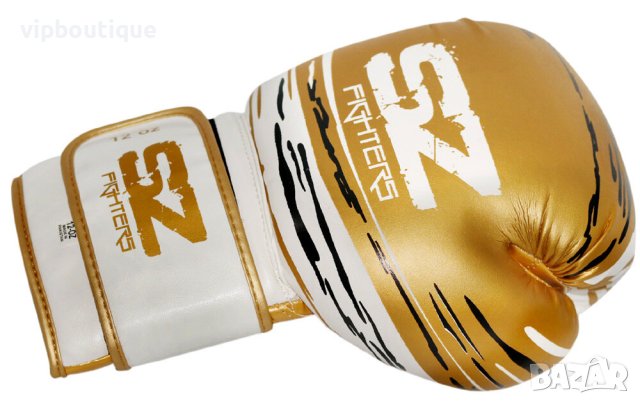 Боксови Ръкавици Ест. Кожа MADNESS Gold White Black