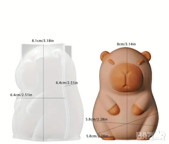 Комплект 2 броя молдове Капибара голям и малък , снимка 4 - Форми - 51144299