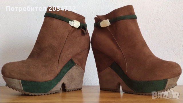 Боти на висока платформа, 38-ми номер, снимка 5 - Дамски боти - 52289503