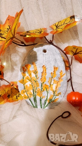 Ръчно изработено пано от глина с релефни цветя, снимка 2 - Пана - 53206786