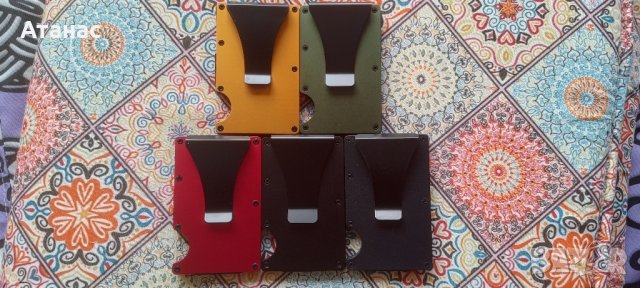 Метален портфейл за карти. Със блокиране на сканирането им (RFID)., снимка 4 - Портфейли, портмонета - 37291759