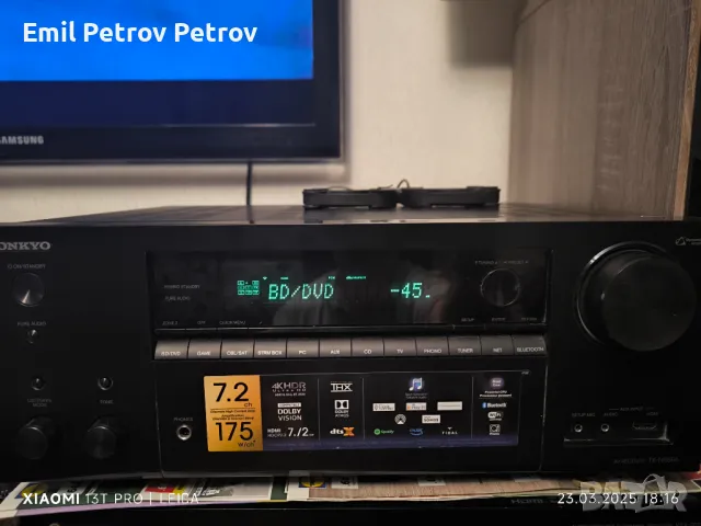 Промо 🌟 🌟 🌟 Onkyo tx-nr696 ресивър Dolby Vision Dolby Atmos Wi-Fi® Bluetooth® Apple® AirPlay® 2 