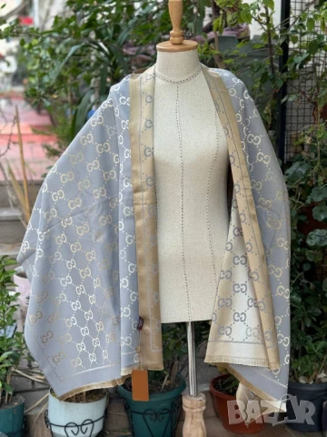 кашмирен шал gucci louis vuitton , снимка 11 - Шалове - 51336418