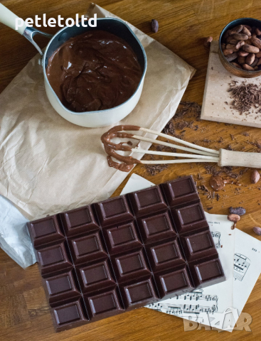 Черен шоколад КАКАО 70% БЛОК 900 гр. Какаови зърна от Еквадор, кафява нерафинирана тръстикова захар, снимка 1 - Други - 44616079