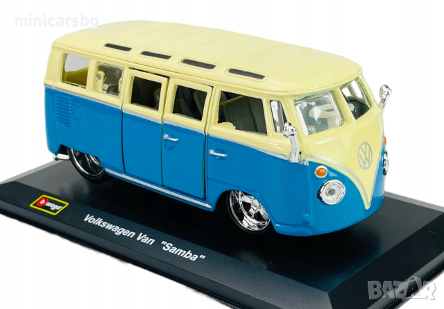 Метални колички: Volkswagen Van Samba, снимка 1