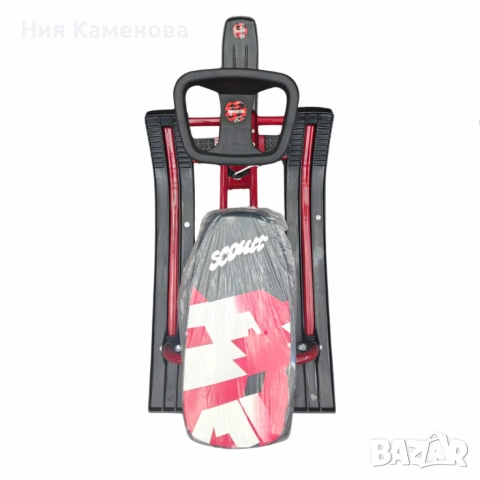 Зимна шейна с кормило, предни и задни ски и метална спирачка Mustang, снимка 10 - Други - 53079367