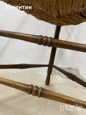 Античен дървен ъглов стол от средата на 19 век, снимка 10 - Антикварни и старинни предмети - 50097449