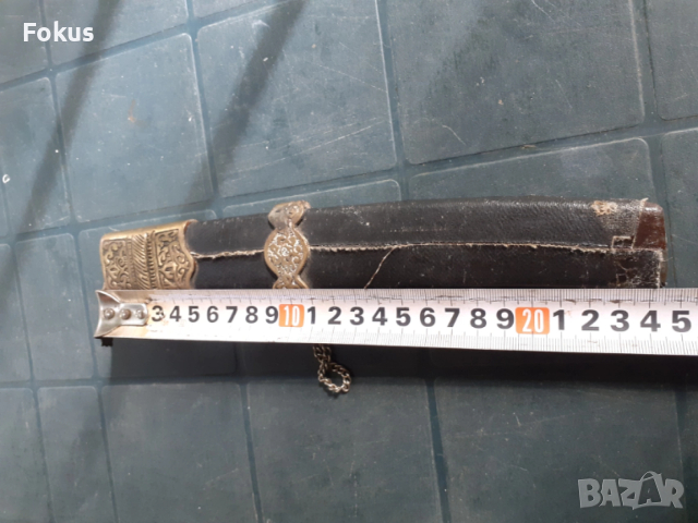 Стара османска кания с масивни елементи от бронз и тугра, снимка 6 - Антикварни и старинни предмети - 53328013