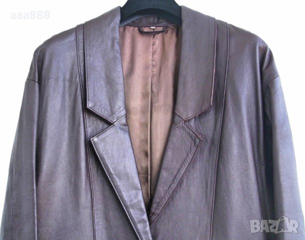 Дамско яке с ревери естествена кожа, снимка 2 - Якета - 34622627