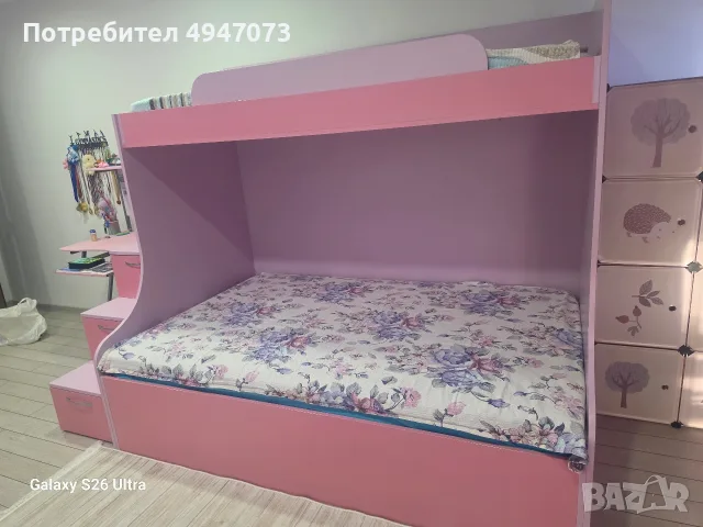 Двуетажно легло , снимка 4 - Мебели за детската стая - 56040629