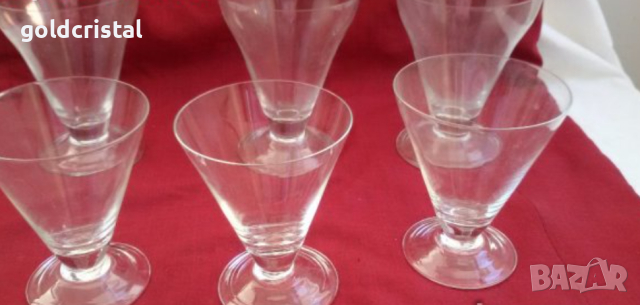Стъклени чаши чашки купички за мелба сладолед , снимка 2 - Антикварни и старинни предмети - 18588463