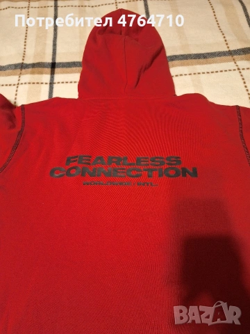 червено мъжко худи , снимка 3 - Тениски - 53851911