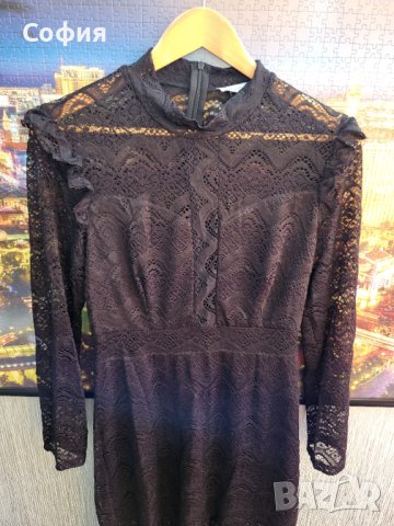 Малка черна рокля с дантела , снимка 7 - Рокли - 41689860