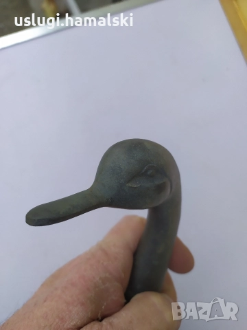 Голяма стара бронзова статуетка/фигура, снимка 13 - Антикварни и старинни предмети - 52963868