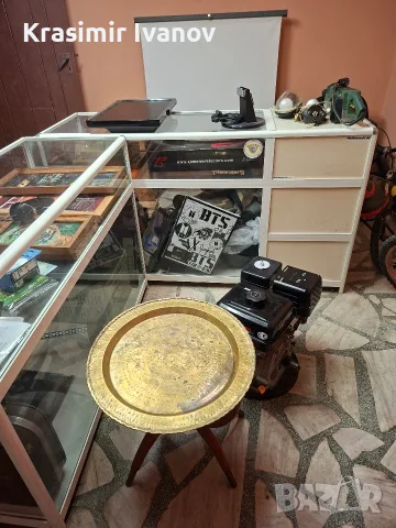 месингов поднос маса, снимка 4 - Антикварни и старинни предмети - 56060074