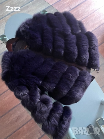 Палто естествена кожа лисица 