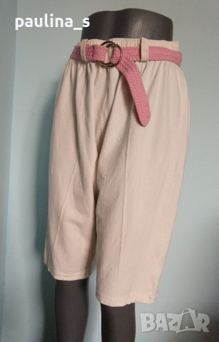 Еластични дизайнерски бермуди с висока талия "Claude de pierre" / голям размер , снимка 2 - Къси панталони и бермуди - 36256828