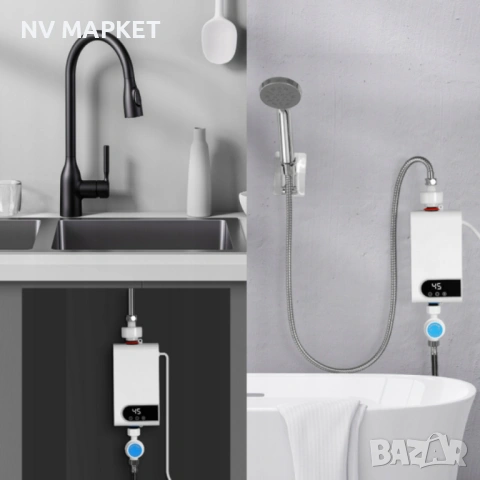 Проточен бойлер 3500W с дигитален дисплей – Моментална топла вода без чакане, снимка 2 - Бойлери - 53836786