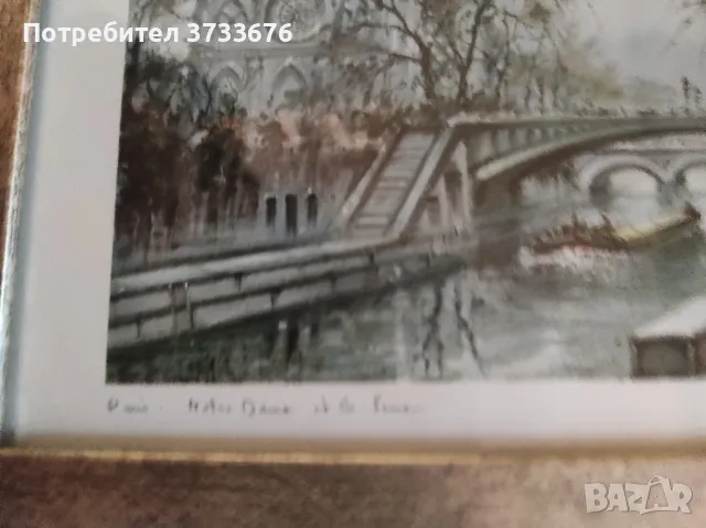 Картина- Париж- катедралата НОТР ДАМ., снимка 2 - Картини - 47281886