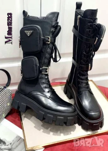 дамски ботуши от естествена кожа prada, снимка 5 - Дамски ботуши - 51425766