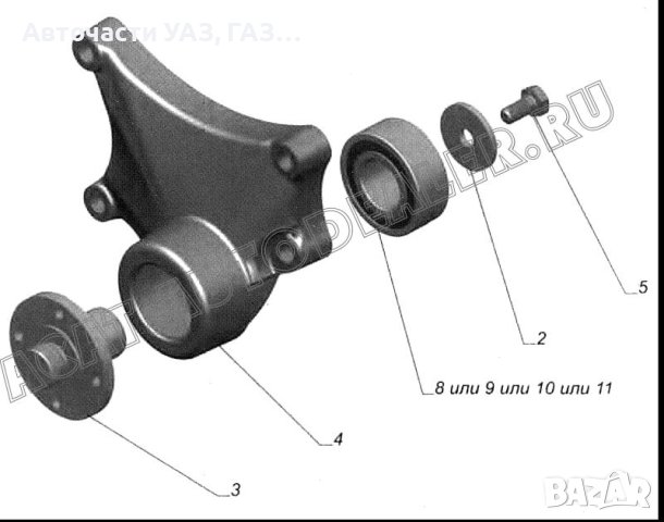 Ос привод вентилатор Газела дизел, дв.560, дв.Къминс 2.8, снимка 3 - Части - 44417875