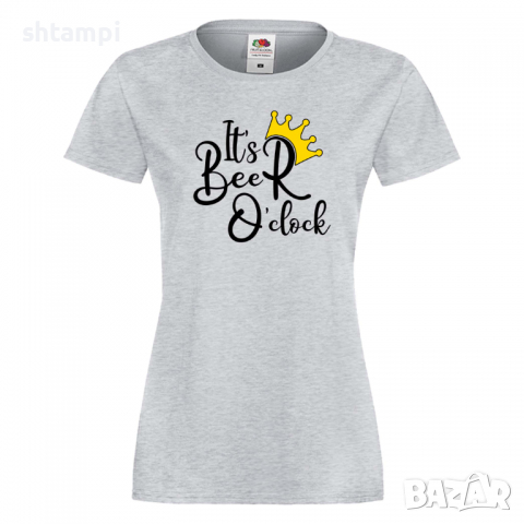 Дамска тениска It's Beer O'clock,Празник,Бира,Бирфест,Beerfest,Подарък,Изненада, снимка 4 - Тениски - 36374217