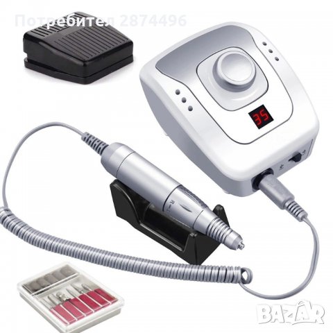 206A Професионална електрическа пила за маникюр и педикюр 35 000 оборота 32 вата, снимка 7 - Продукти за маникюр - 35789818