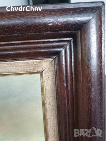 127х97см Quidousse/картина масло върху платно/пейзаж/къща-път-гора-езеро/масивна дървена рамка, снимка 8 - Картини - 50703341