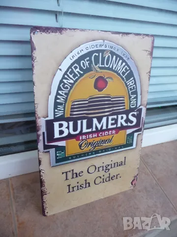 Метална табела Bulmers Irish sider ирлндски сайдер слаб алкохол без, снимка 2 - Рекламни табели - 49938680