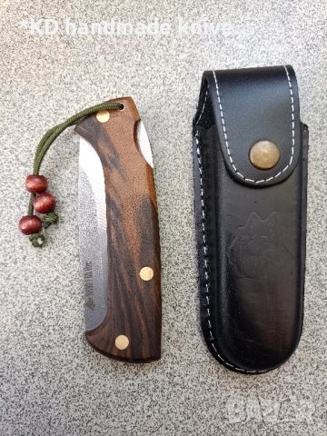 Сгъваем нож ръчно изработен от N690co стомана + ПОДАРЪК кания, снимка 5 - Ножове - 51501204