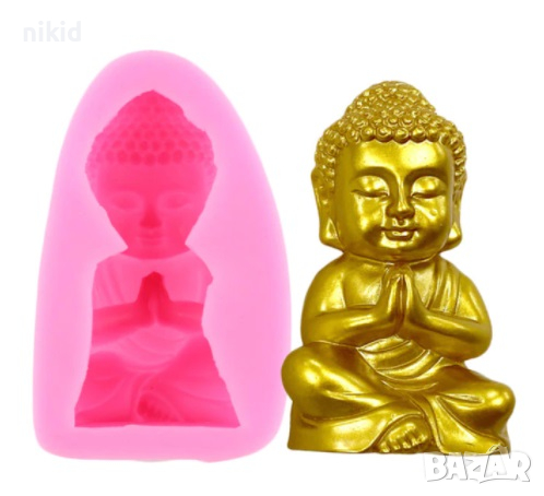 3D Буда силиконов молд форма калъп фондан шоколад гипс смола свещ гипс смола
