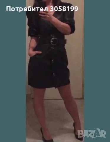 Рокля Zara кожена, снимка 3 - Рокли - 48745988