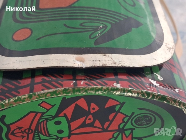 Детска Ламаринена Кутия Чанра за Храна Пипи Дългото Чорапче Norma СССР, снимка 6 - Други ценни предмети - 52388848