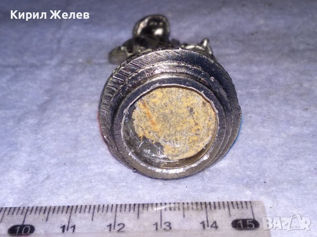 ГОЛЯМА МЕТАЛНА СРЕБРИСТА КОЛЕКЦИОНЕРСКА РЯДКА АРТ ФИГУРКА СТАТУЕТКА Магнит НЕ я ЛОВИ 38416, снимка 5 - Колекции - 41398935