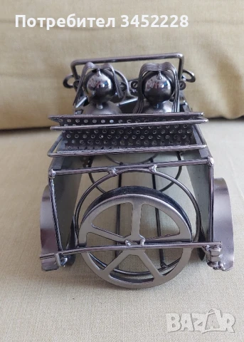 метална поставка за бутилка за ценители , снимка 4 - Декорация за дома - 51307102