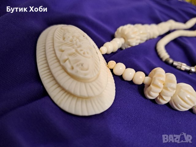 Масивно колие от слонова кост, снимка 4 - Антикварни и старинни предмети - 42654864