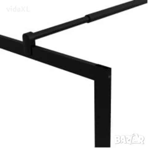 vidaXL Преграден параван за баня, закалено стъкло, черен, 90x195 см, снимка 6 - Душове - 56146162