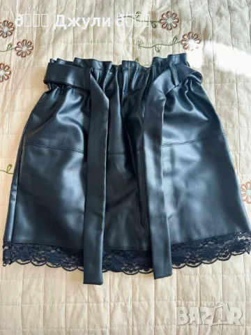 Супер модел кожена пола с коланче, снимка 4 - Поли - 48740131