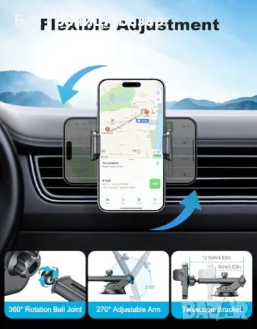 Ново MagSafe зарядно с мощен магнит, бързо 15W зареждане, регулируема стойка, снимка 4 - Друга електроника - 48522187